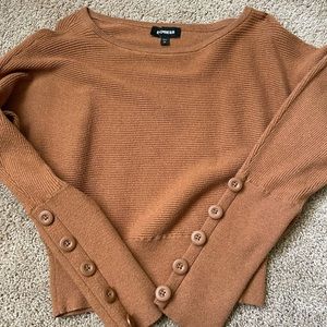 Express Button Sleeve Sweater